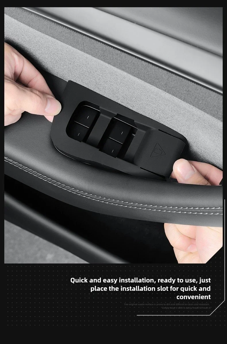 Für Tesla Model Y YL Juniper 2026 2025 Fensterheber-Schalter Schutzabdeckung Heberknopf-Zierleiste Dekorative Abdeckung Auto-Zubehör – Detail 9