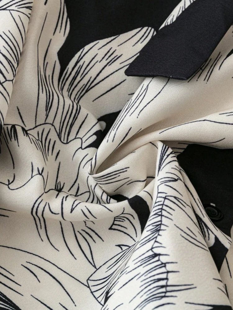 Moda elegante floral impressão faixa camisa para mulheres primavera verão roupas sazonais senhoras camisa