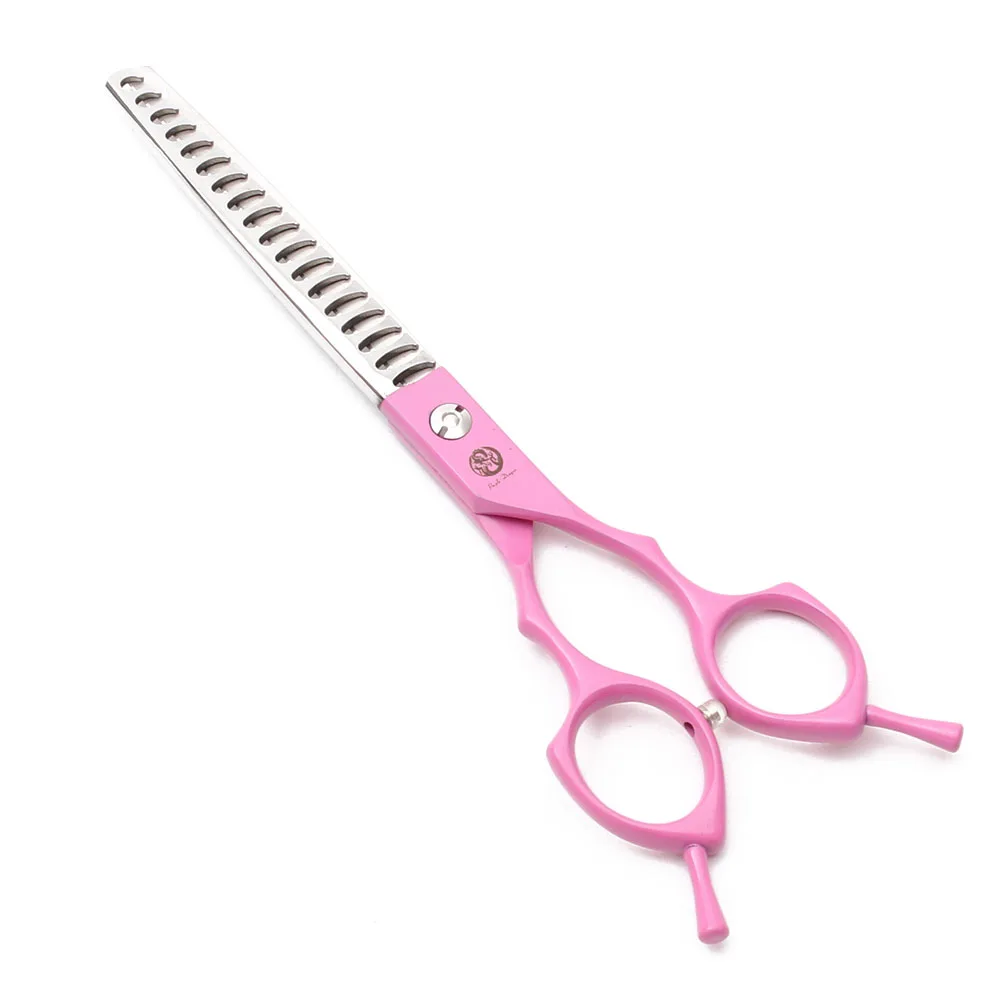 Dog Beauty Scissors Purple Dragon Japan Stainless Pink Pet Chunker Scissors Hairdresser Canine Pets Dogs Accessories Kit Z3009