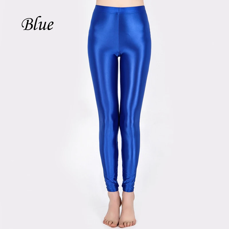 Fashion Sexy Glossy Yoga Fitness Pants Tight Gym Ballet Dance Pants For Women Solid Color Yoga Leggings Trousers Sports Pants