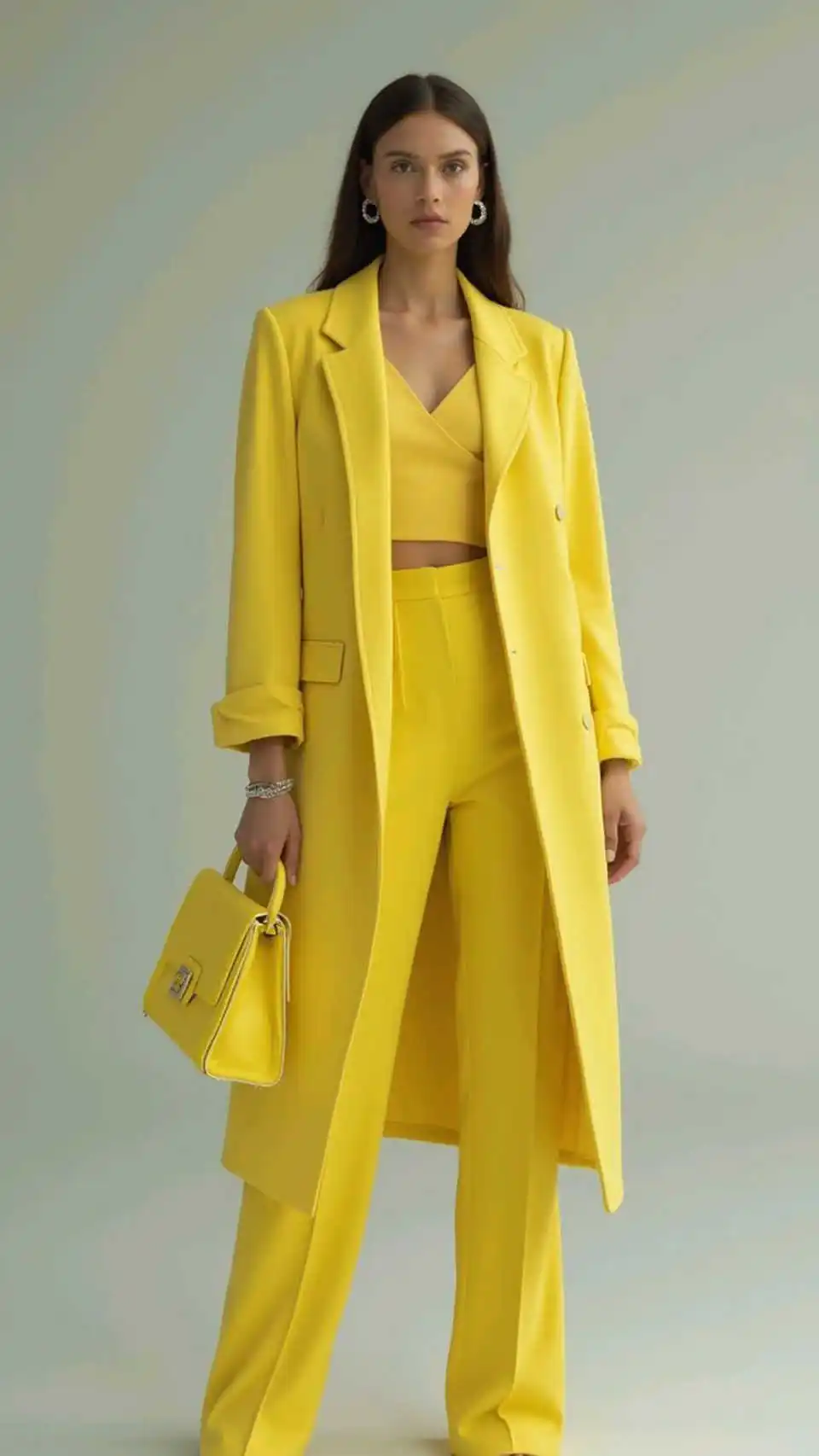 Yellow Women Pants Suits 3 Pieces Ladies Fashion Wear Prom Birthday Party Customized Jacket Sets