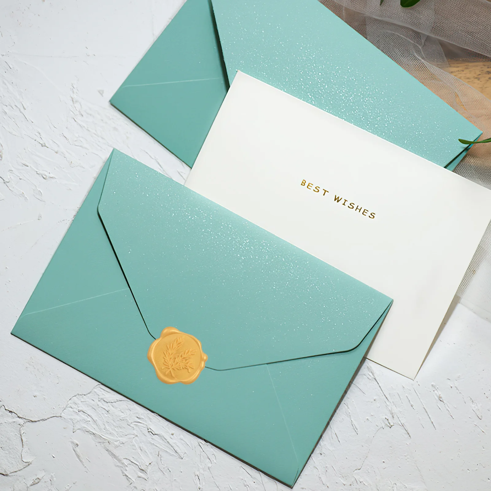 

50Pcs Embossed Wax Seal Stickers Adhesive Envelope Seals Invitation Labels Lacquer Sealing Decals Wedding Crafts