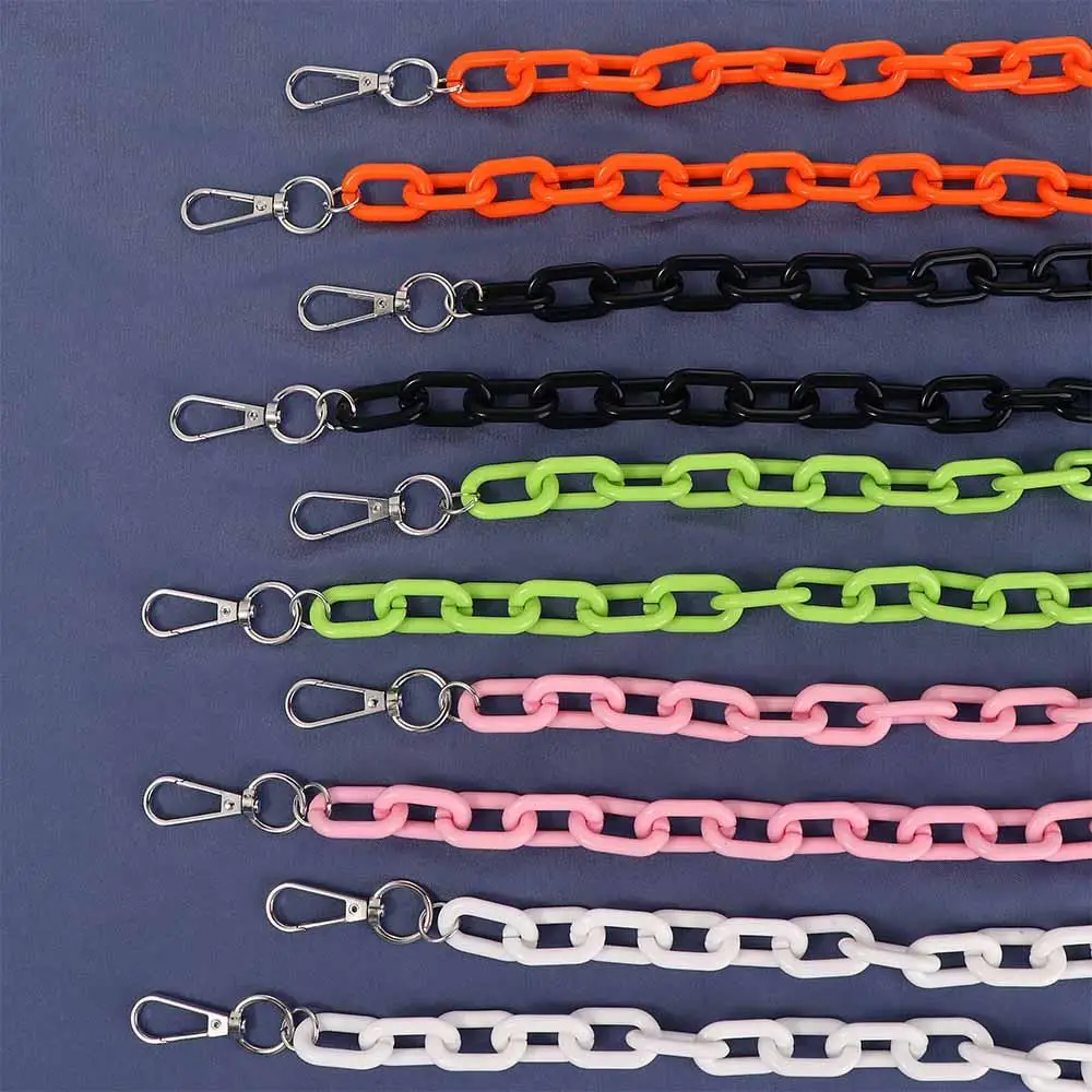 โซ่คาดเอวอะคริลิคสีชมพูแบบโลหะสำหรับตกแต่งเสื้อผ้าผู้ชาย เข็มขัดพลาสติกสองชั้น สไตล์พังก์ โซ่คาดเอวสำหรับกางเกง