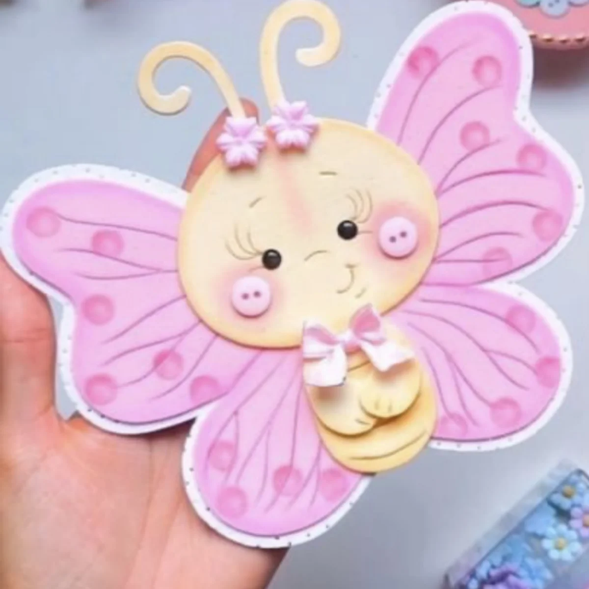 Große, niedliche Schmetterlings-Metallstanzformen für DIY-Scrapbooking, Papierkarten, Prägung, Handarbeit – Detail 2
