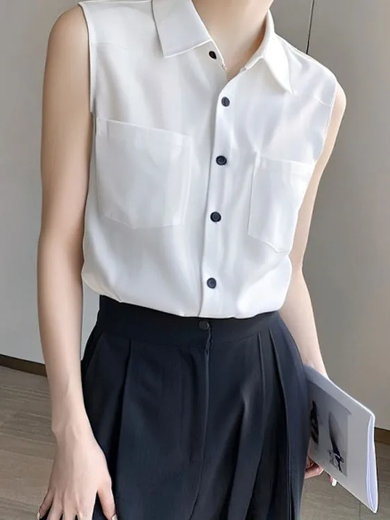 Faionable mat Commute Sle Svel irt Doppio ket Top snellente Miscela di poliestere Vestibilità regolare Primavera Estate