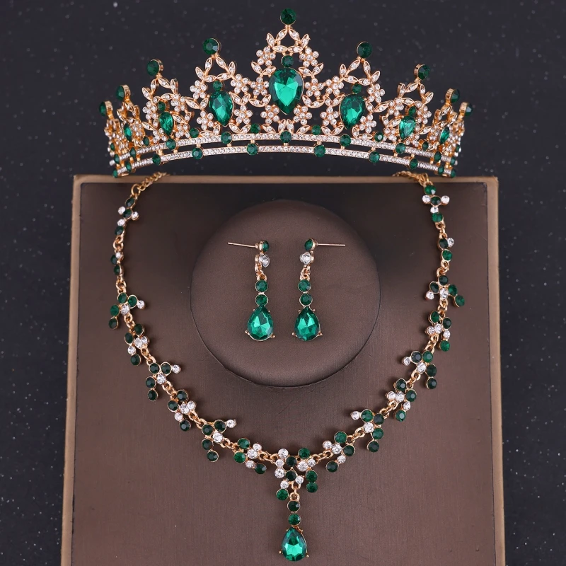 Baroque Crystal Tiaras And Crowns Rhinestone Bridal Jewelry Set Bridal Wedding Hair Accessories Jewelry Crown Tiara For Women