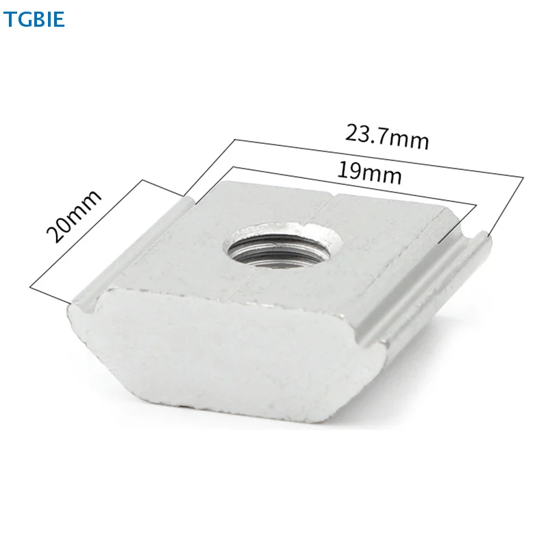 [TL][Y]5 Stück 21,2mm 22,3mm 23,7mm Solarmodul-Montagehalterung aus Aluminiumlegierung, End- und Mittelklemme, T-Blöcke, Vierkantmuttern, M8 T-Gleitmutter