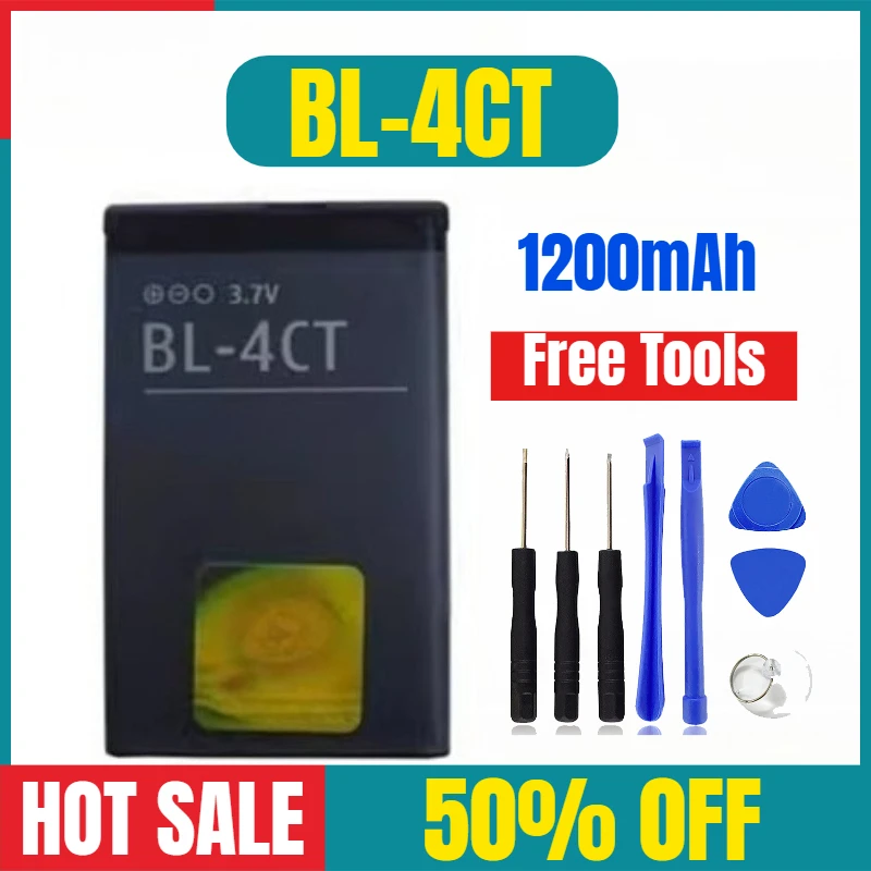 

1200mAh BL-4CT for Nokia 5310 7230 7210c X3 6600f 5630 6700s Mobile Phones Battery