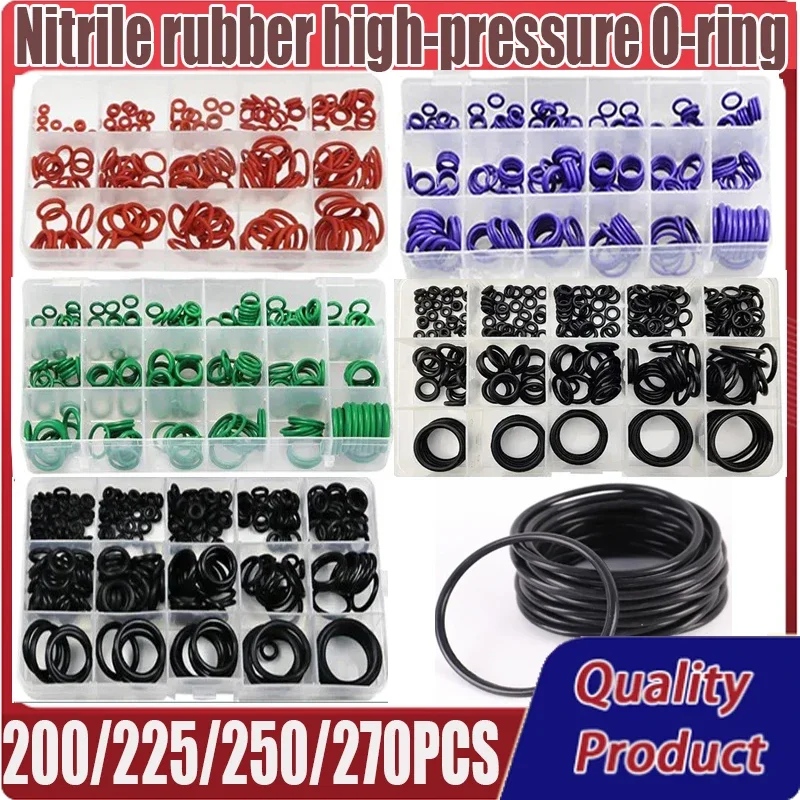 

O-Ring Assortment Kit Set Nitrile Rubber High Pressure O-Rings Sealing Kit for Plumbing Automotive and Faucet Repair O-Rings