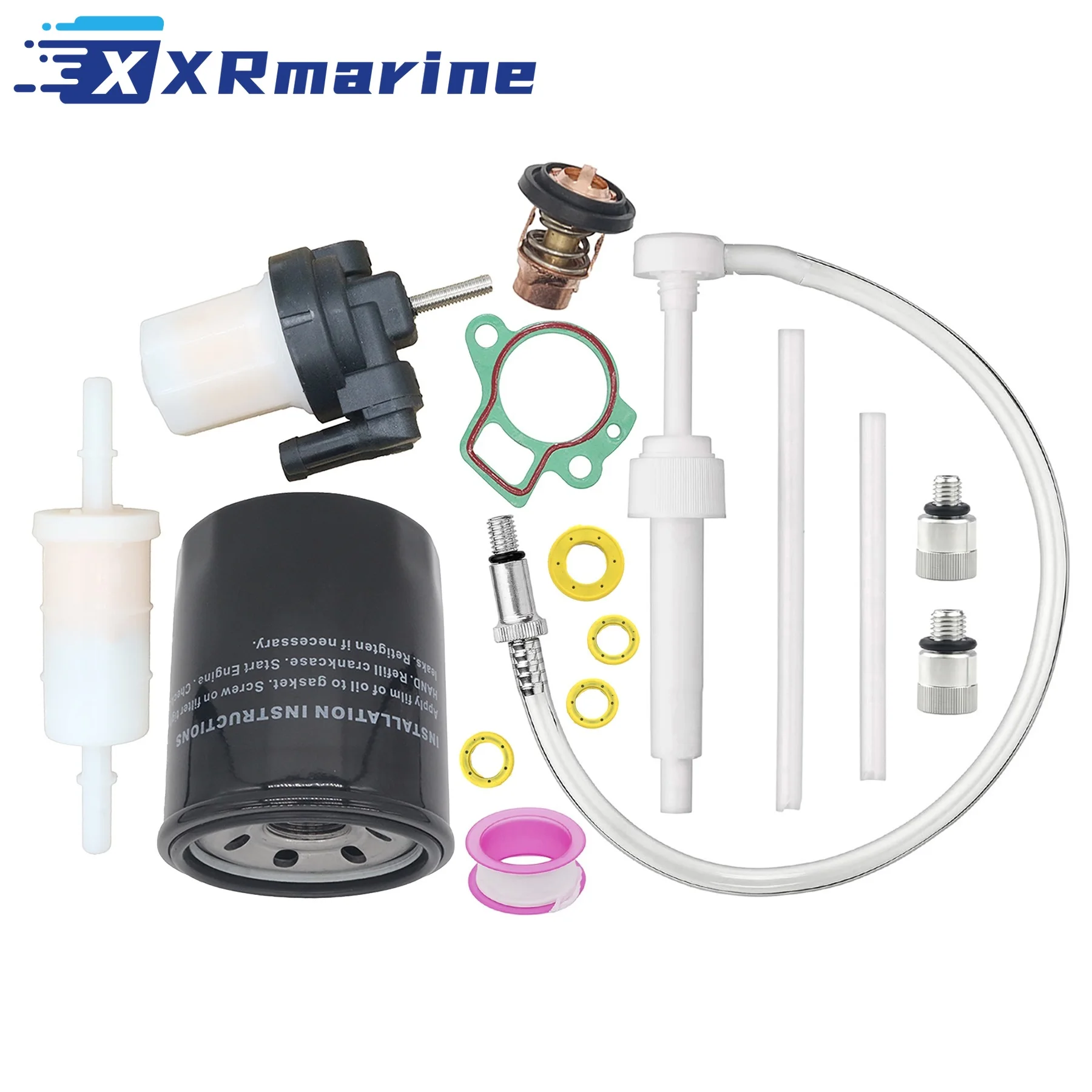 

8M0162829 Oil Filter & 8M0153652 Fuel Filter Kit W/ Thermostat 8M0117413 for Mercury 40 50 60 HP EFI Outboard Eninge 879884T