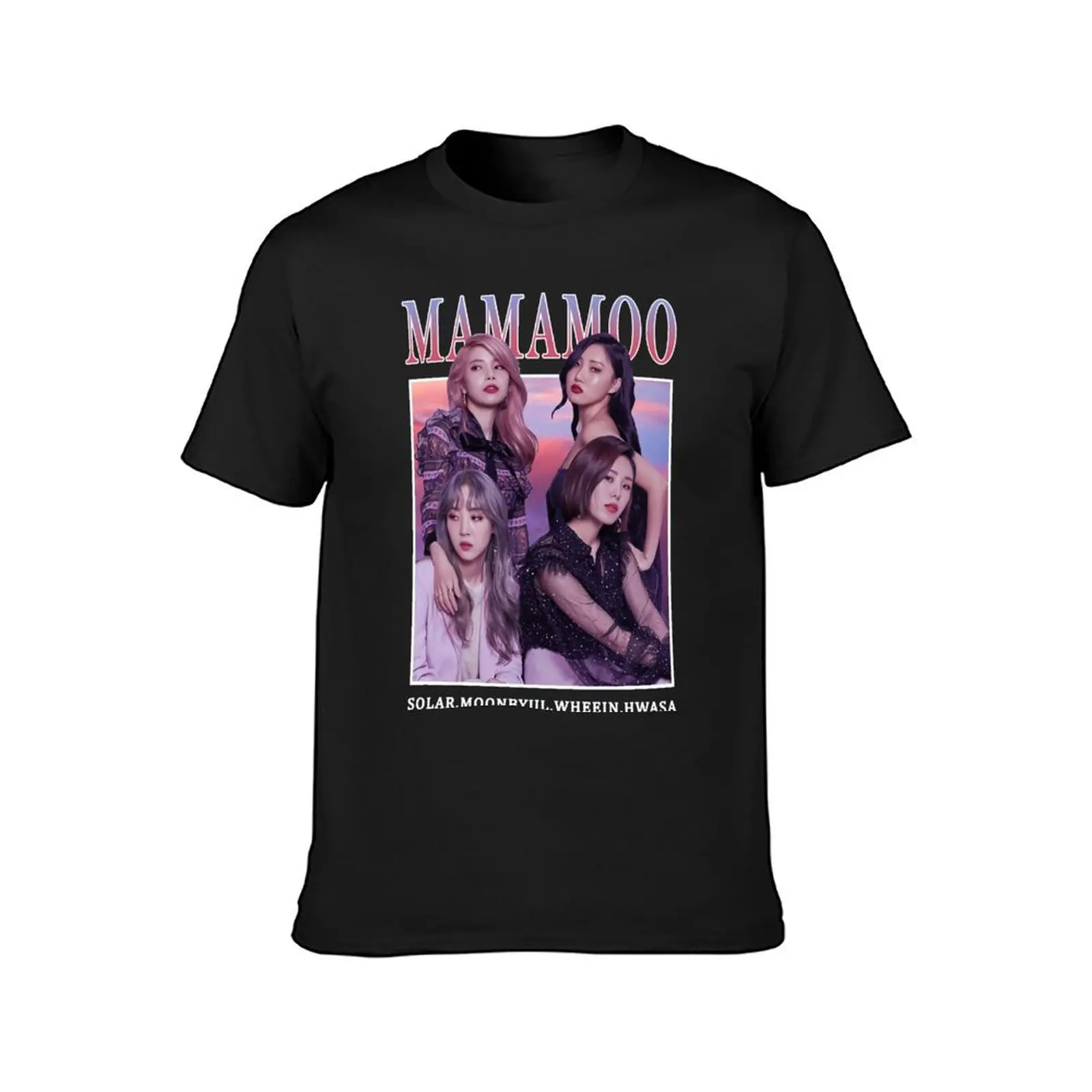 MAMAMOO Members Photoshoot Vintage Retro Band Style 90s T-Shirt new edition blanks boys animal print mens t shirt