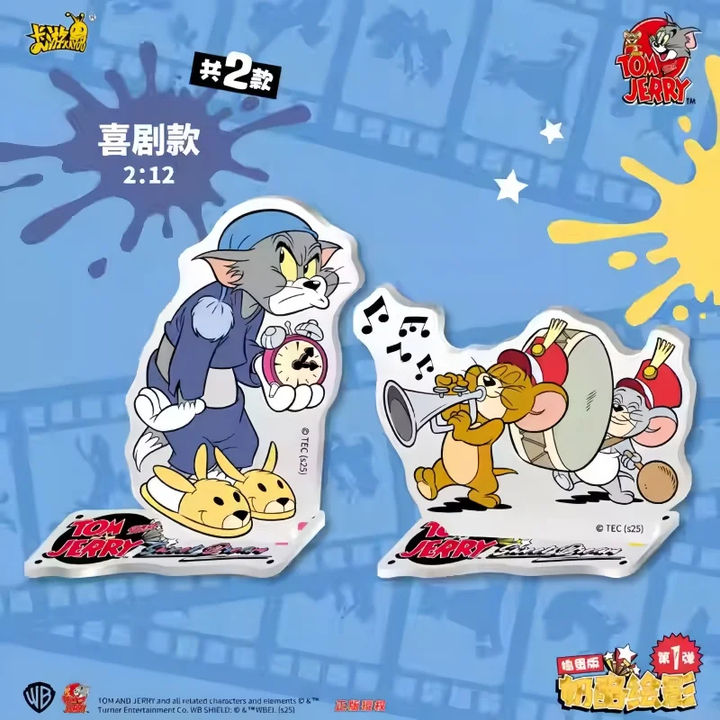 

KAYOU Talking Tom and Jerry Cheese Standee Blind Box Cartoon Print Figurine Mystery Box Anime Peripheral Desktop Ornament Gift