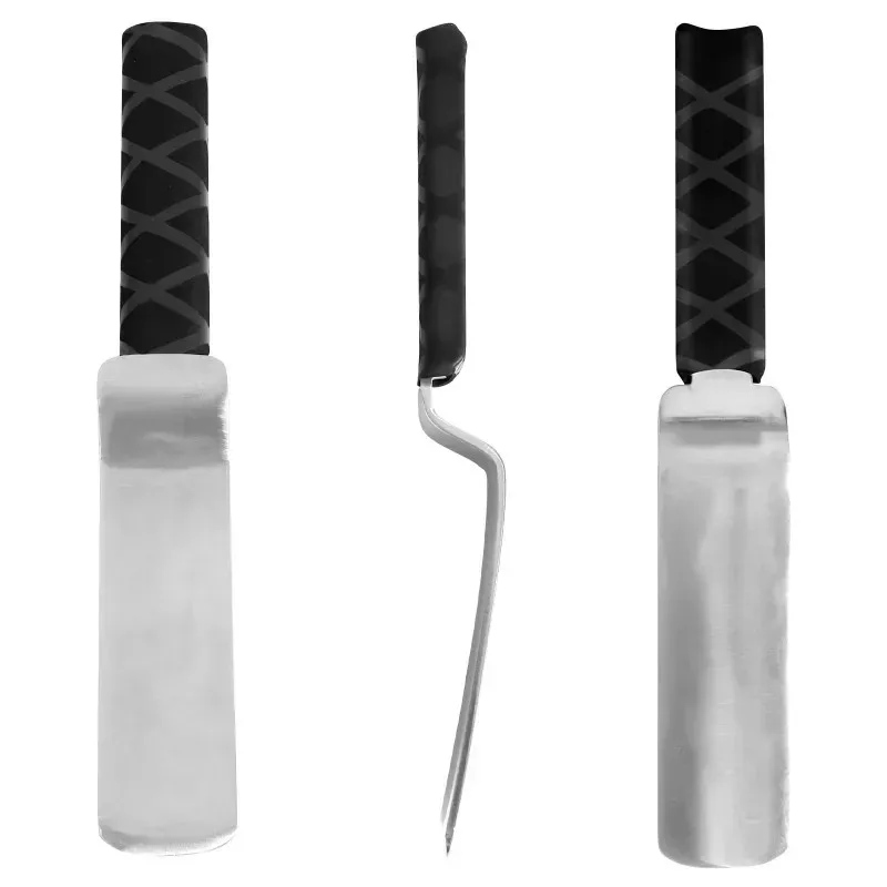 

Lyr Paintless Dent Removal Tool Stainless Steel Backing Plate Rubber Handle Knock Pads Body Dent Repair Tool