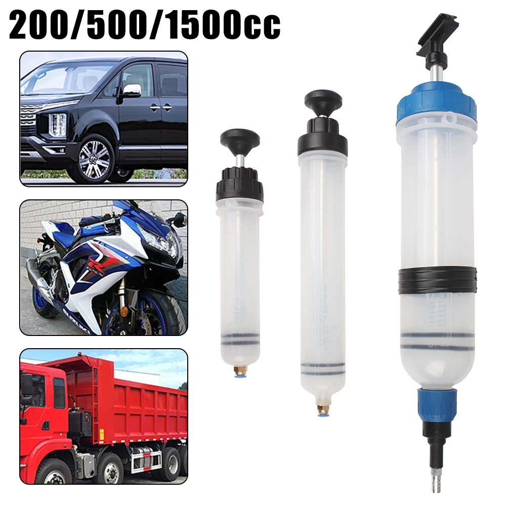 200cc 500cc 1500cc Injecting Pump Fuel Transfer Filling Syringe Manual Suction Vacuum Brake Liquid Car Oil Fluid Extractor