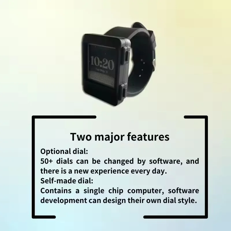 ESP32 Display e-ink Smart Watch programmabile regolabile quadrante fai da te stampante 3D custodie CNC sviluppatore Bluetooth e Wi-Fi personalizzato