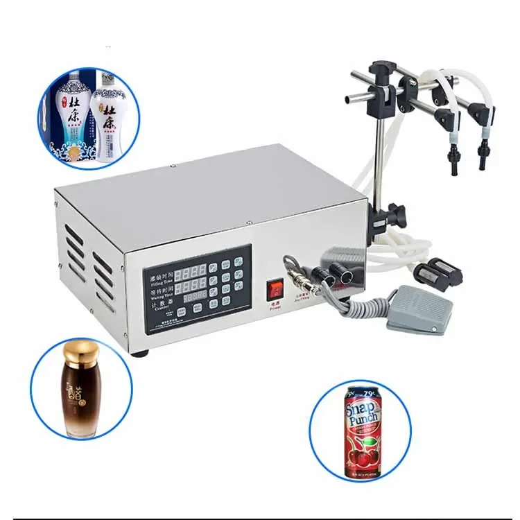 Double nozzle gfk 280 electronics Laundry Cooking Oil Water Juice Milk Beverage Perfume Bottle liquid filling Machine