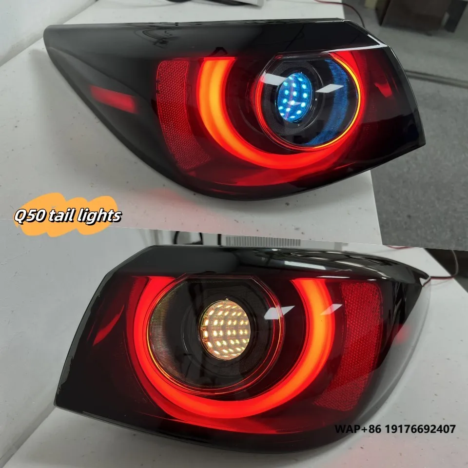 

MRD forINFINITI Q50 V2 Deep-set 2014-2017 2018+ Red Smokey Led Tail Light Back Light New Arrival
