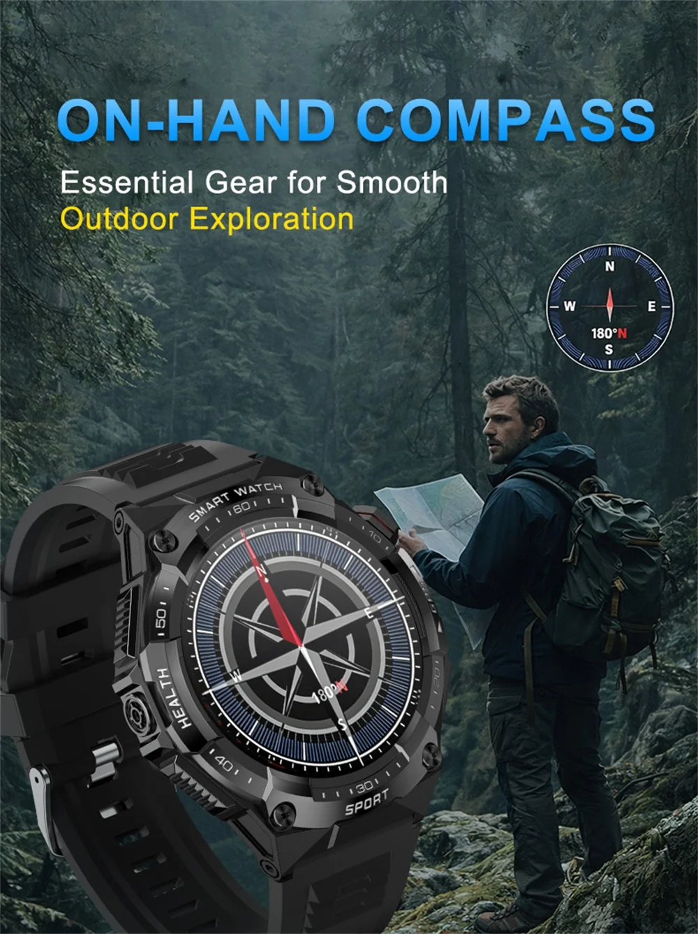 Fitness Smartwatch with GPS, AMOLED Display, Compass and Bluetooth Calling description 5