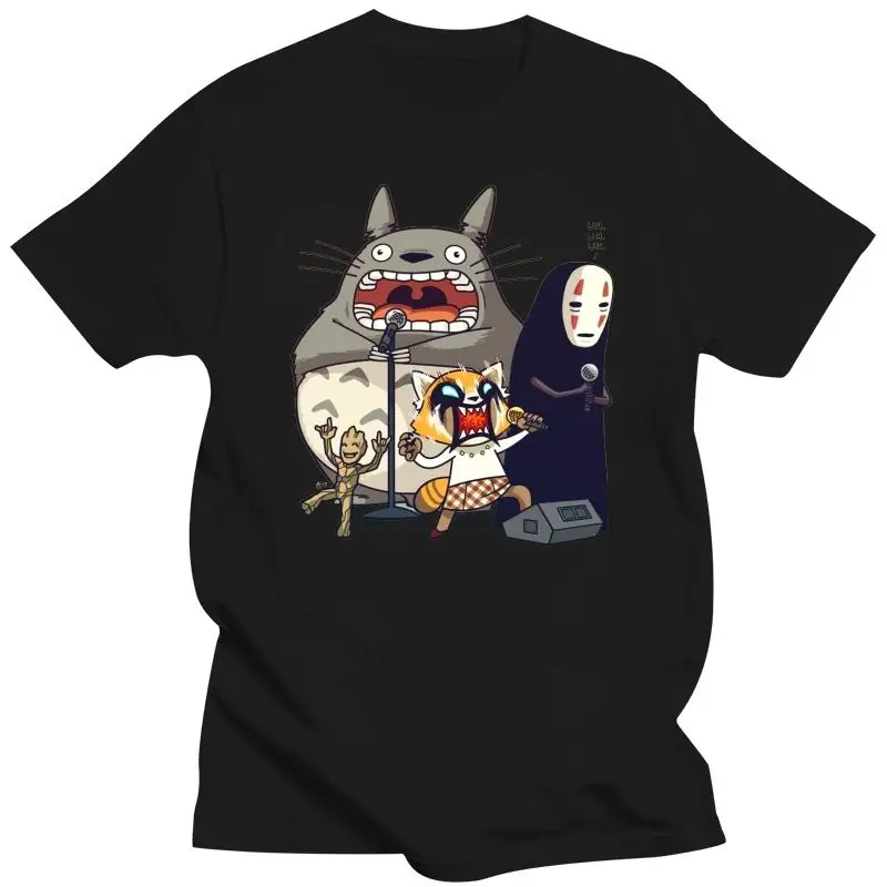 Mens Clothing Funny Cartoon Angry Aggretsuko Anime T Shirt Summer Streetwear Aggressive Retsuko Man Tees Stylish Homme Tee Shirt