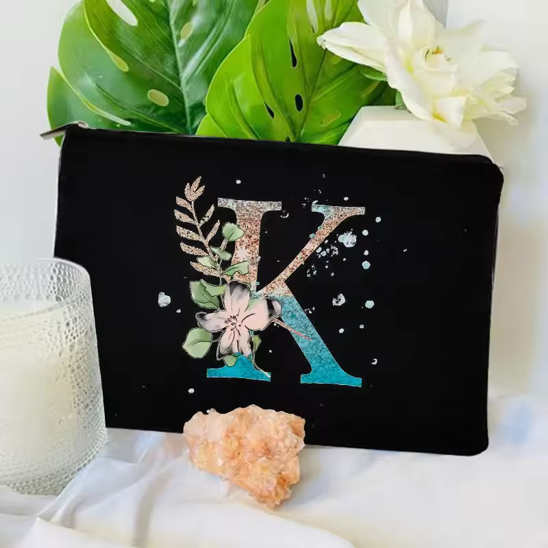 Gradient Initial Makeup Zipper Bags Fashion Travel Toilet Lipstick Pouch Bag Bachelorette Party Bridesmaid Cosmetic Clutch Purse - Image 16