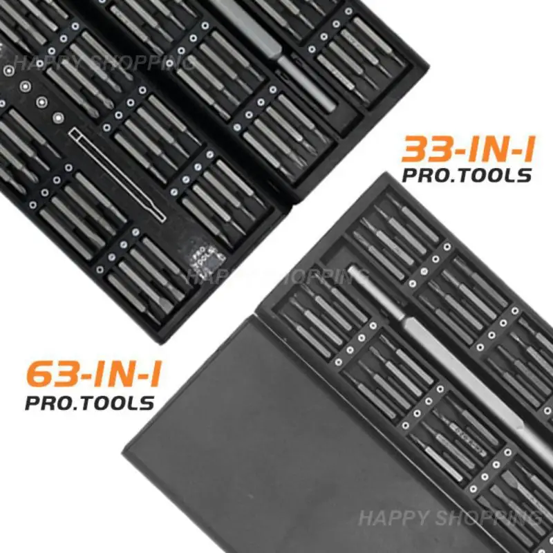 Elétrica magnética chave de fenda Set, Tri Wing Torx chaves de fenda, Bits Kit, Precisão, Computador, 63 em 1