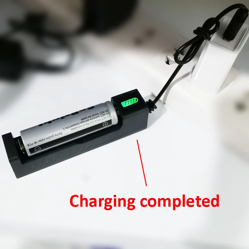 18650 USB Battery Charger Universal 1 Slot Smart Quick Charging for Rechargeable Lithium Batterie Charge 14500 16650 14650 18500