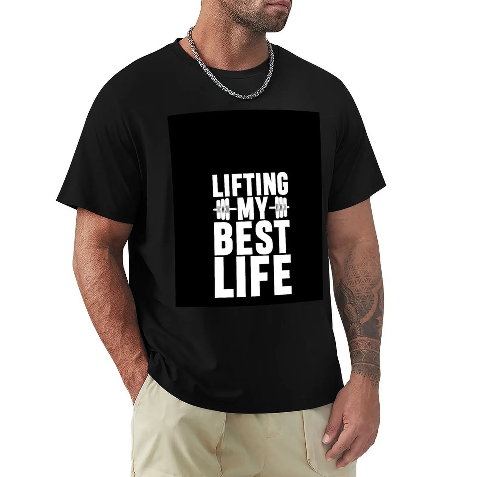 Lifting is my best life T-Shirt plain luxury t-shirt blue archive mens plain t shirts