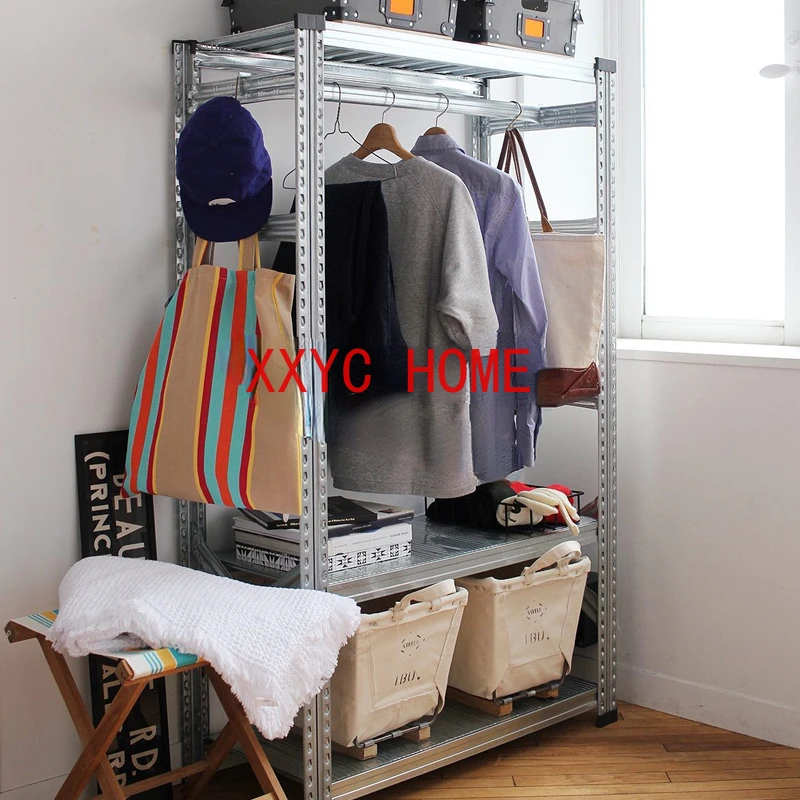 Metal Shelf Hanger Safe and Environmentally Friendly Combination Hanger with Clothesline Pole