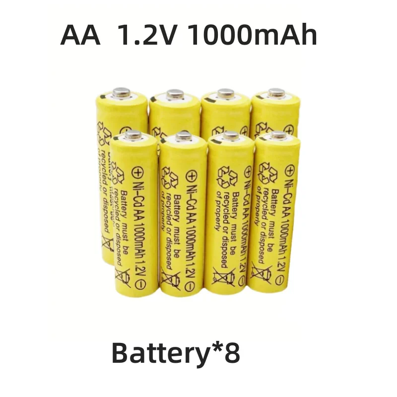 100% Original 1.2V AA1000mAh Rechargeable Alkaline Battery NI-MH 1.5 V Battery for Clocks Mice Computers Toys So On