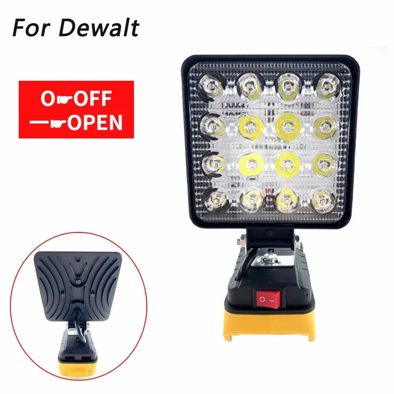 4 In Portable LED Work Light For Dewalt 18V 20V Lithium Battery Outdoor Lighting Work Lamp Camping Lighting Flashlight Emergency