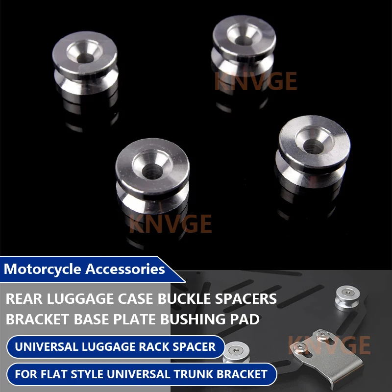 4PCS Universal Motorcycle Rear Luggage Case Tail Top Box Helmet Trunk Bracket Base Plate Bushing Pad Buckle Spacers Accessories