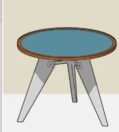 

Nordic style stainless steel color matching retro round dining table small apartment