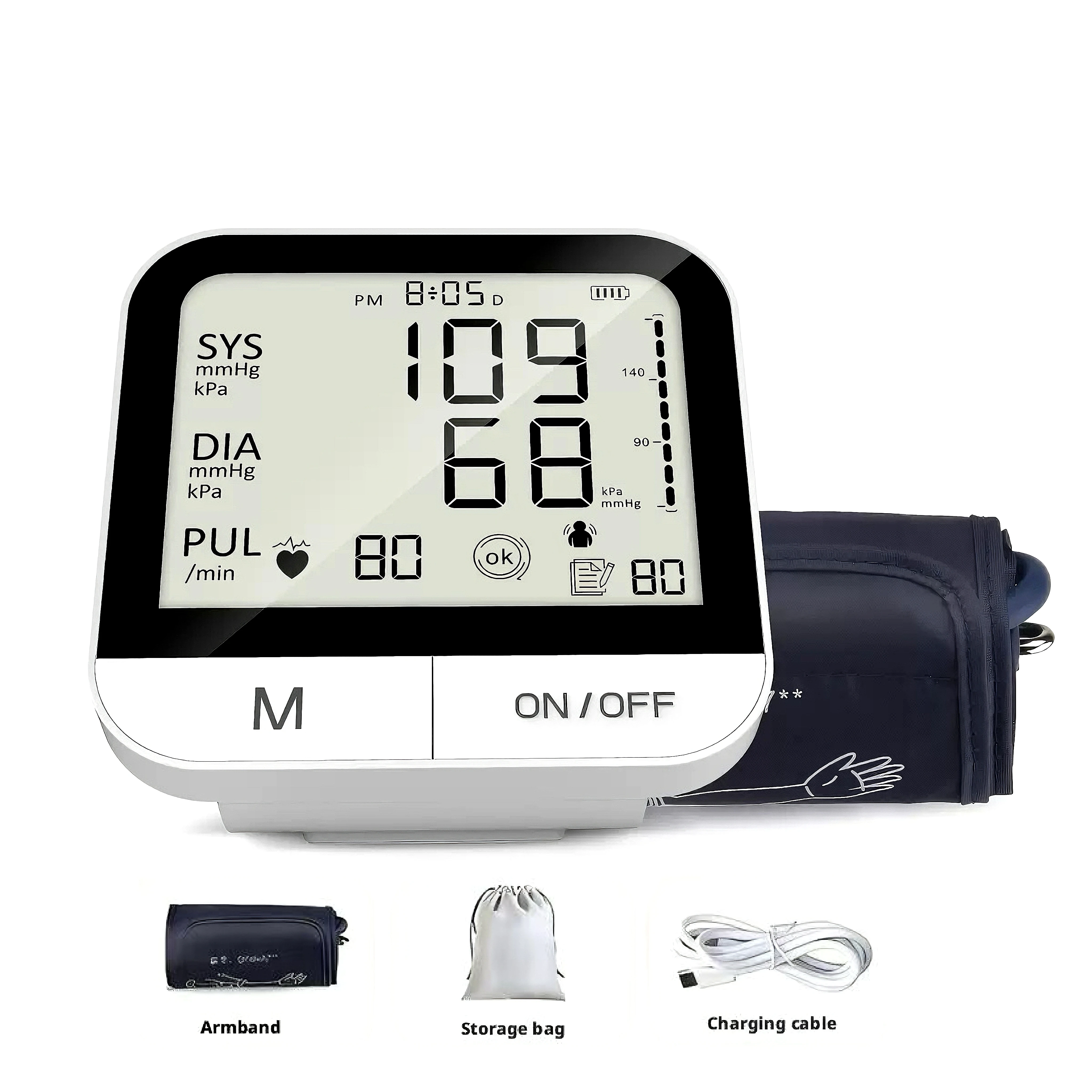 高齢者ケア血圧計ポータブル上腕血圧計音声放送高精度血圧測定