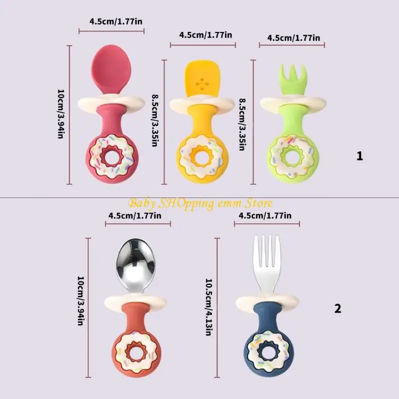 23GD Anti Goke First alimentazione SILICONE SPOONI BAMBINO FORCHI