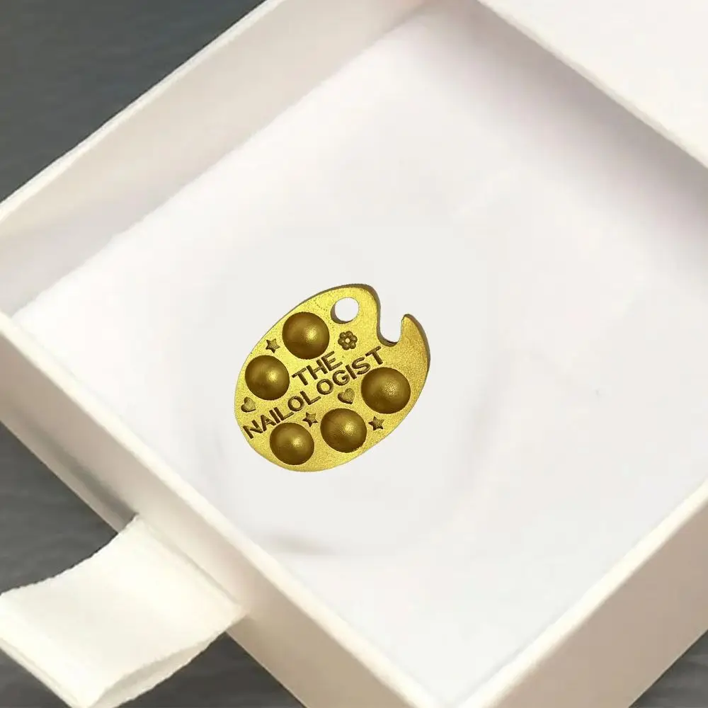 

5Pcs Mini Wearable Finger Fingertip Gold Resin Nail Paint Art Palette DIY Fingertip Manicure Palette Ring Nail Polish Palette