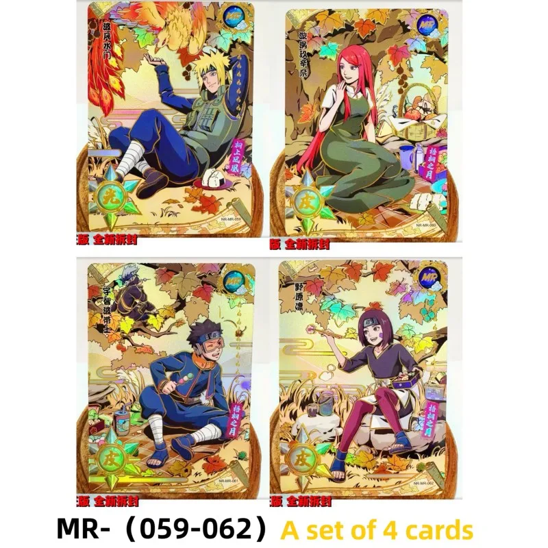 Kayou MR Card 51~62 Series Naruto Uzumaki Naruto Hyuga Hinata Christmas Birthday Gift Game Toys Bronzing Collection Flash Card