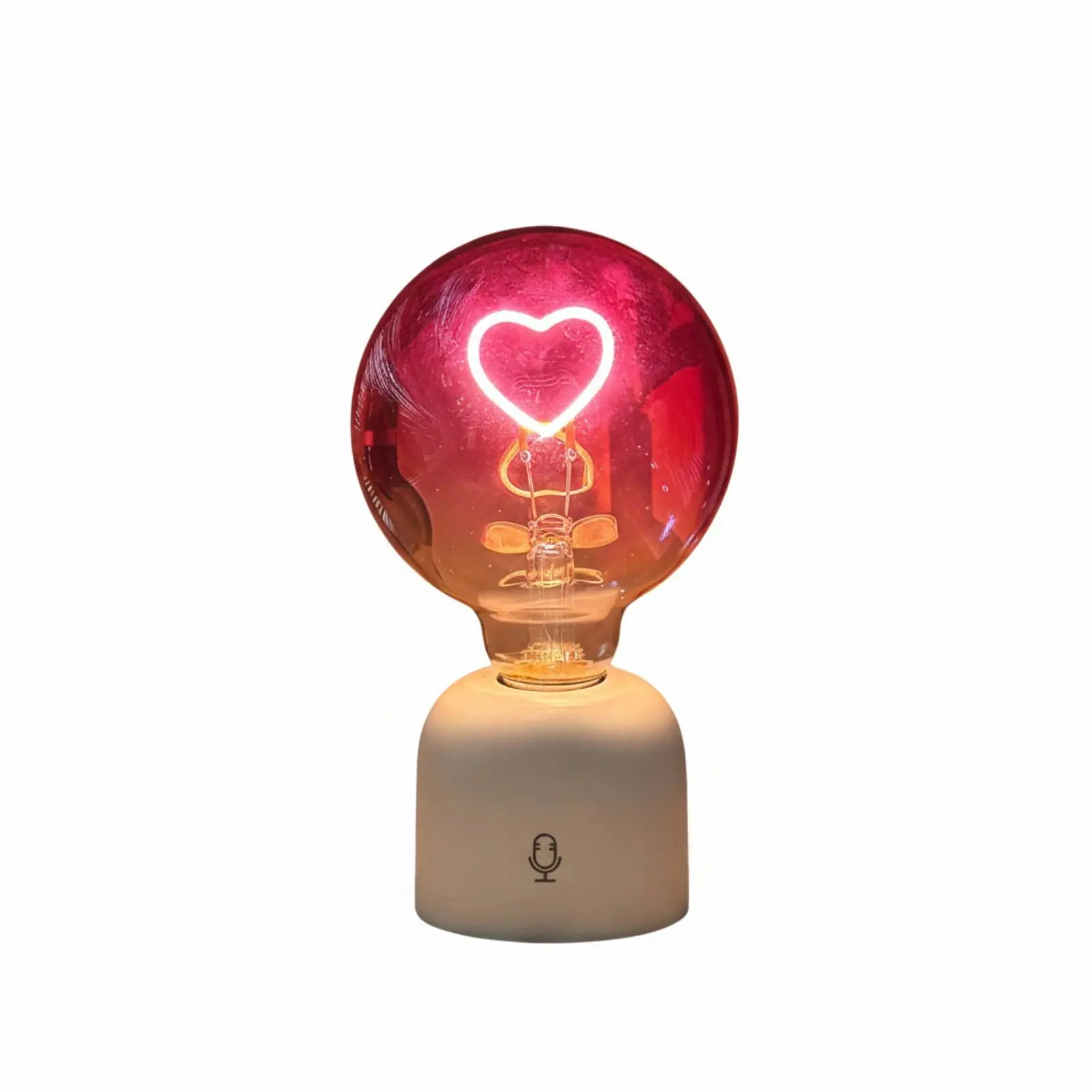 Trendy Heart Night Light, Gradient Coral Ambient Lamp, Voice/Press Control, Warm Lighting, Romantic Table Lamp