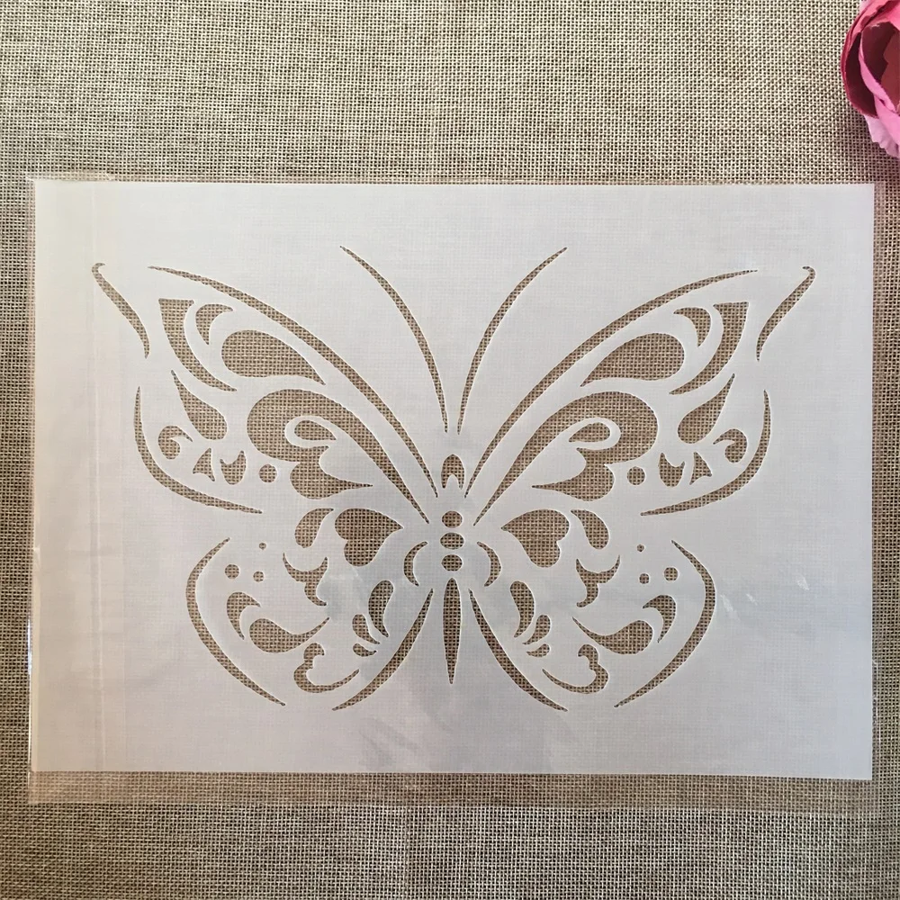 A4 29cm motyl DIY warstwa szablonów malowanie ścian kolorowanka szablony do albumu szablon do dekoracji