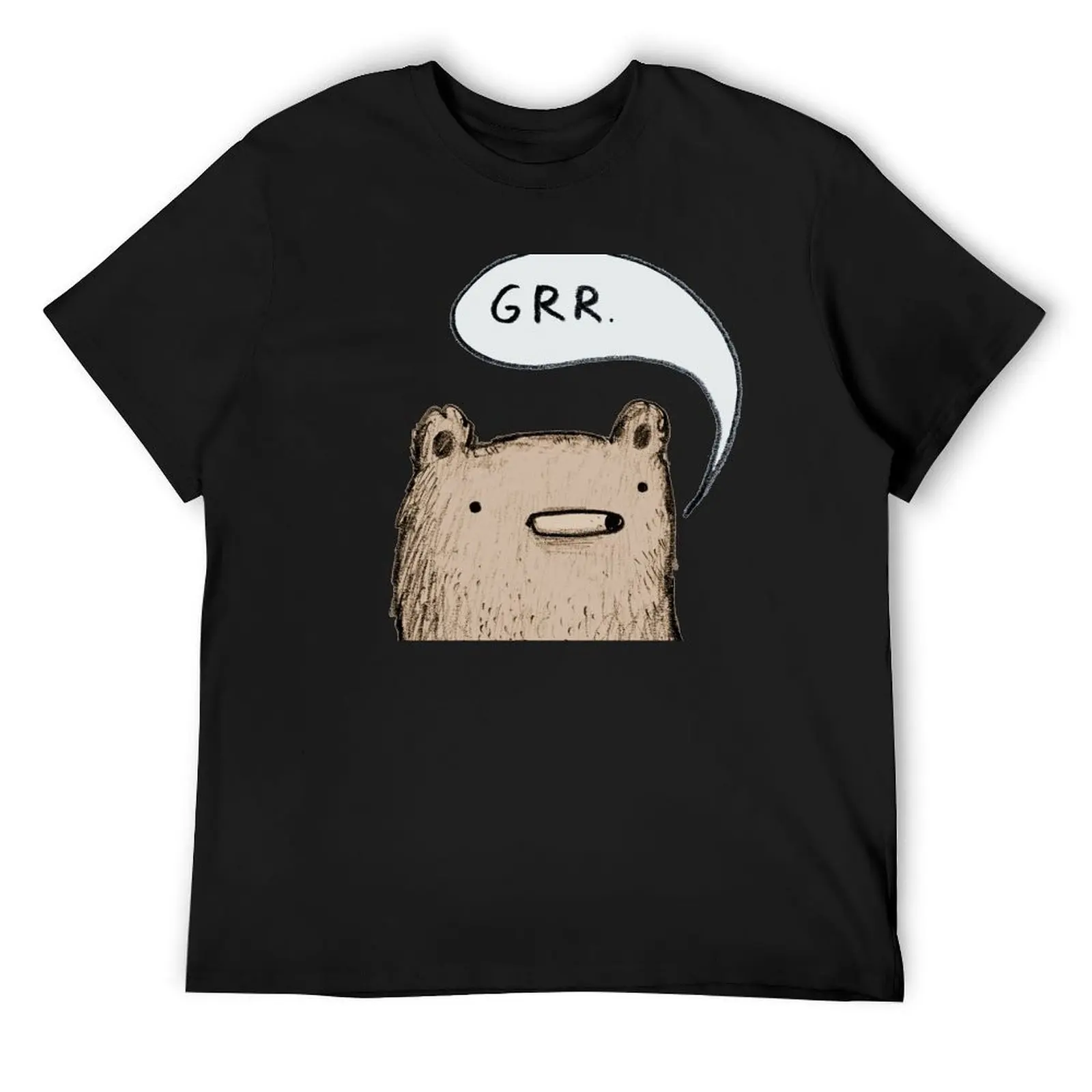 

Growling Bear T-Shirt boys animal print Funny t-shirt croswit shirt man vintage graphic tee mens t shirts