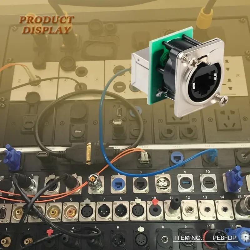 Pro-C Wholesale d type Panel Mount etherCON ethernet RJ-45 Feedthrough Chassis Connector