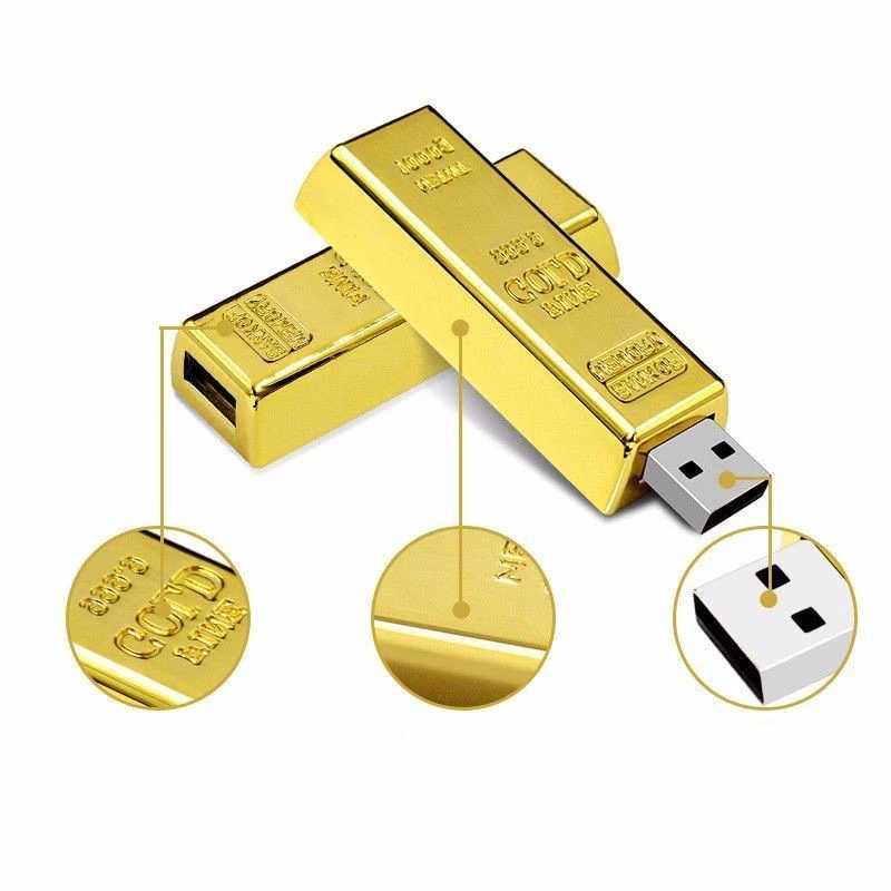 Флэш-накопитель USB 128 с бесплатной лазерной гравировкой логотипа, металлическая Золотая панель, высокоскоростной Флэш-накопитель 2 ГБ, 4 ГБ, 8 ГБ, 16 ГБ, 32 ГБ, 64 ГБ, ГБ