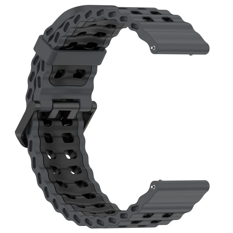 22 mm Ocean-Silikonband für Amazfit Bip Max Sports, zweifarbiges Armband für Amazfit Bip Max, Ersatzzubehör, Correa – Detail 7