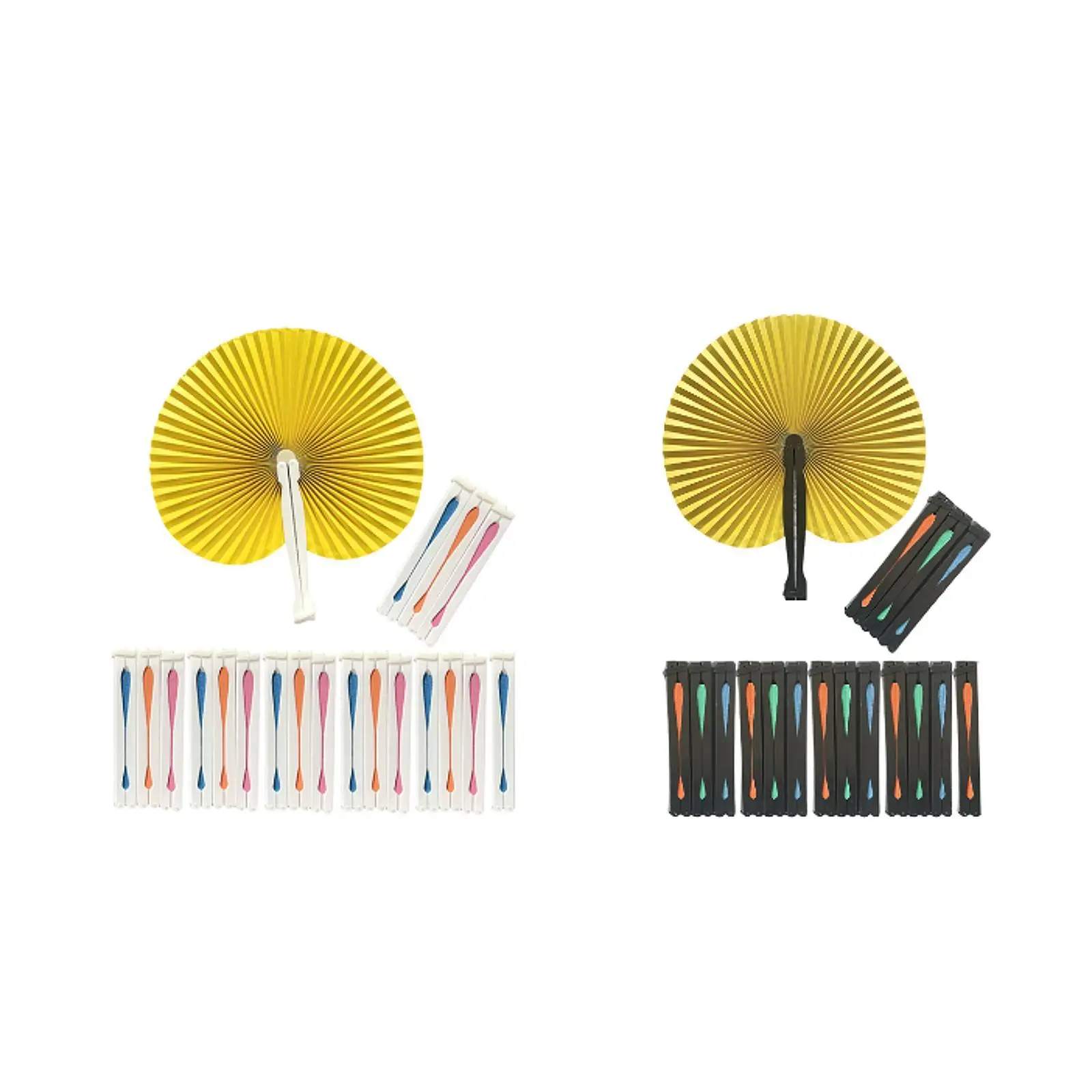 20x abanicos de mano de papel plegables, abanicos de acordeón de mano plegables y ligeros decorativos para invitados de boda, Festival, relleno de bolsas DIY