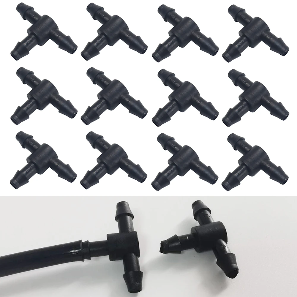 20 Pcs plastic tee pipe 6mm inverted hook tee pipe drip irrigation Capillary connector garden irrigation pipe fittings