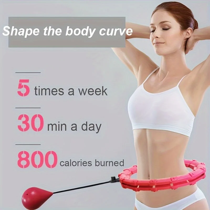 Home Workout Solution: Smart Adjustable Hula Circle Sports Hoop for Total Body Workout,Core Strengthening, and Rapid Weight Loss