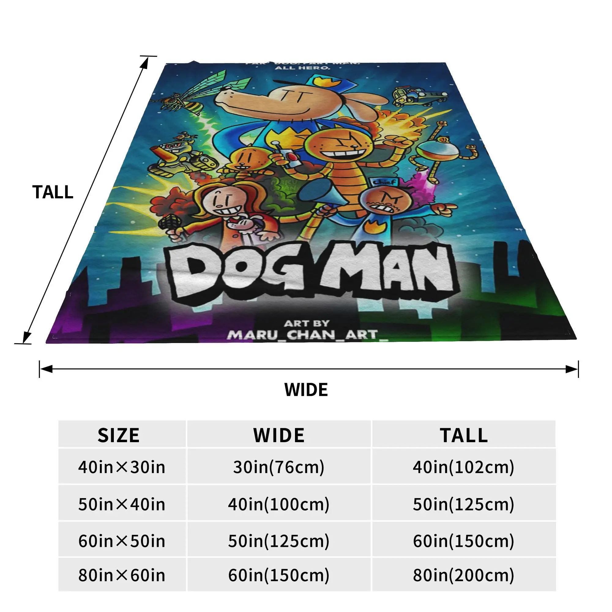 Flannel Throw Blanket Dog Man Dogman Movie Comic Cartoon Warm Plush Blankets Soft Bedspread for Living room Home Travel Couch