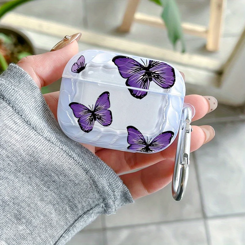 

Creative wave texture shockproof Butterfly headphone casefor Fashionablecase for Apple AirPods 1/2/3/Pro/Pro 4 phone case