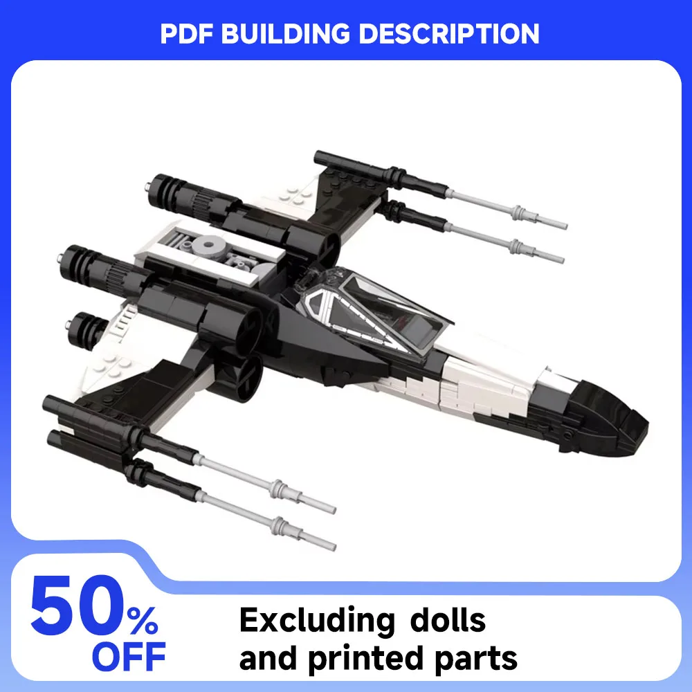 

Новый MOC космическая война, космический корабль, линкор, строительные блоки, Guerrilla T65b, боевая модель X-wing, сделай сам, креативная детская игрушка, подарок для мальчика