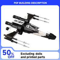 New MOC Space War Spaceship Battleship Building Blocks Guerrilla T65b X-wing Battle Model DIY Creative Children's Toy Boy Gift