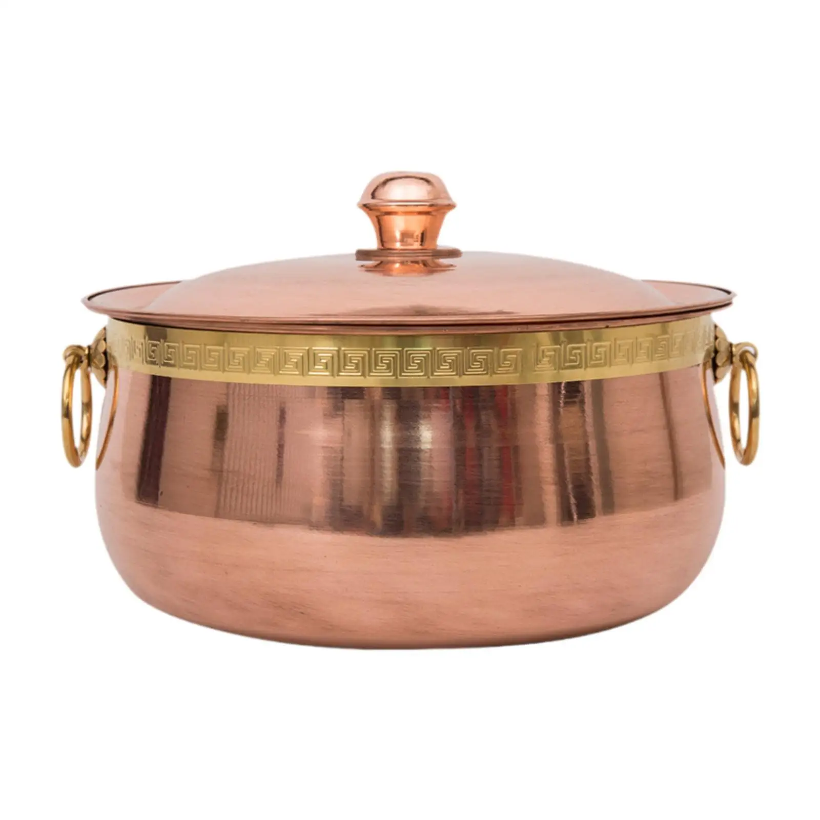Stockpot Copper Hot Pot,Cookware,Easy to Clean,Sturdy Multifunctional Thick Cooking Pot Shabu Shabu Pot for Kitchen Household